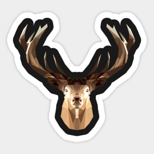 Low Polygon Elk T-Shirt Sticker